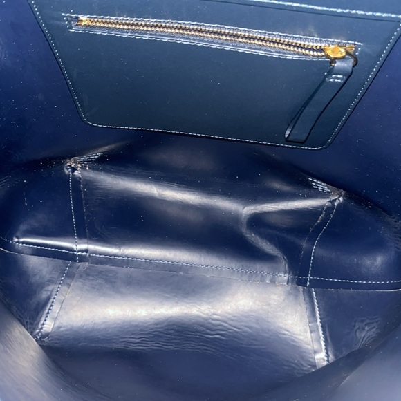 Mansur Gavriel Blue Leather Backpack Bag - Picture 4 of 12